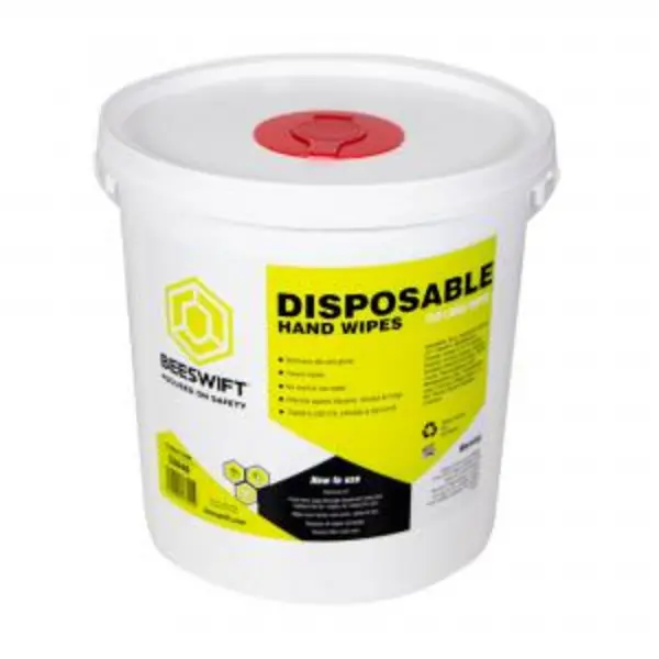 Image of Beeswift Disposable Hand Wipe Tub 250 Sheets CO040 BESWCO040