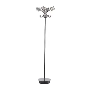 Image of Octavia Floor Lamp 4 Light G4 Polished Chrome/Crystal, NOT LED/CFL Compatible
