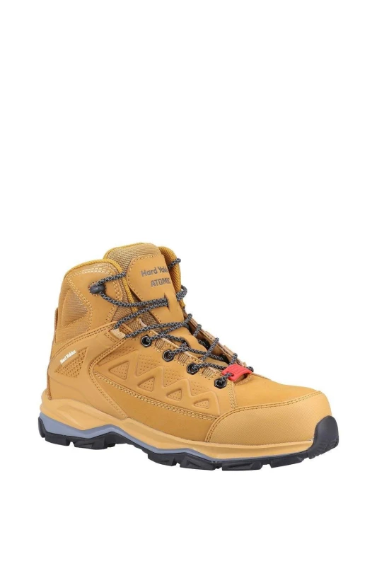 Image of Hard Yakka Mens Atomic PR Hybrid Side Zip Safety Boots UK Size 5 (EU 38) WHEAT HDY004-WHEAT-5