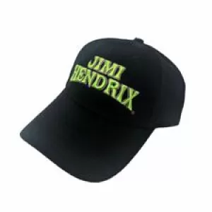 Image of Jimi Hendrix - Arched Logo Mens Baseball Cap - Black