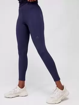 Image of adidas Run Icons 3 Bar Leggings - Navy, Size S, Women