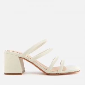 Image of Clarks Womens Sheer65 Leather Heeled Mules - White - UK 3