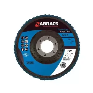 Image of ABRACS Zirconium Flap Discs - P60 - 100mm - Pack Of 5 - 32080