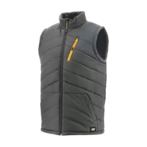 Image of Caterpillar Unisex Adult Essentials Quilted Body Warmer (S) (Shadow Grey)