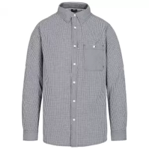 Image of Trespass Mens Yaddlethorpe Cotton Shirt (S) (Black Gingham)