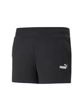 Image of Puma Essential 4" Sweat Shorts (Plus) - Black, Size 3X, Women