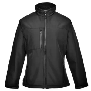 Image of Portwest Ladies Charlotte Softshell Jacket Black 2XL