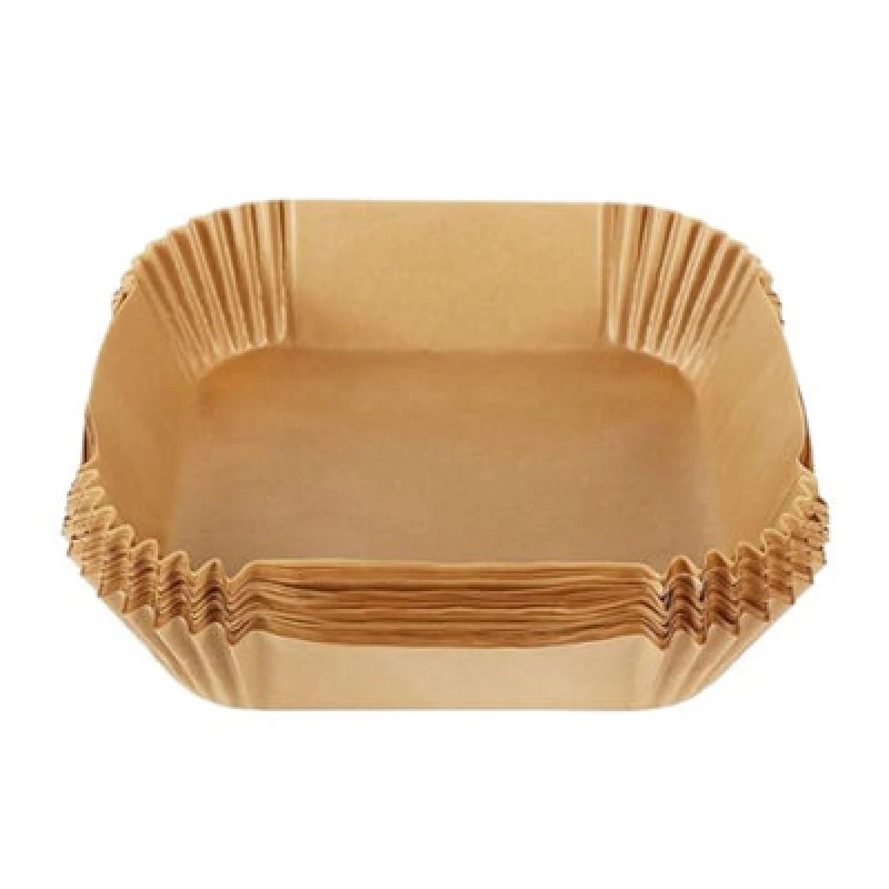 Image of Home Source 50Pcs Air Fryer Liners 16X16Cm Non-Stick Disposable Heat Resistant Easy Clean Fits Ninja Dual Zone Af300Uk