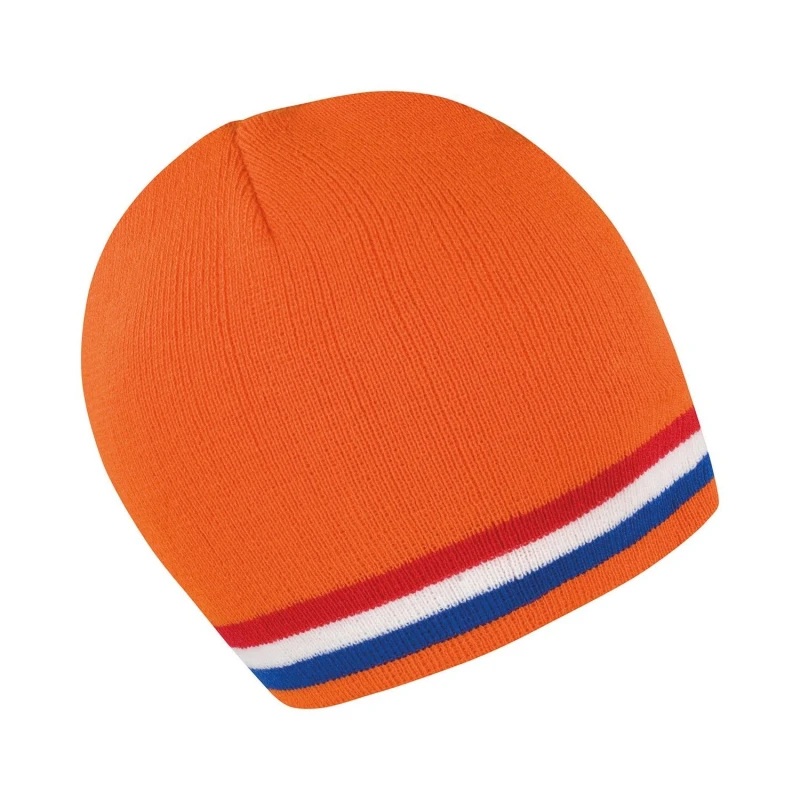 Image of Result Result Men National Holland Beanie in Orange Orange One Size Male 5063527382030