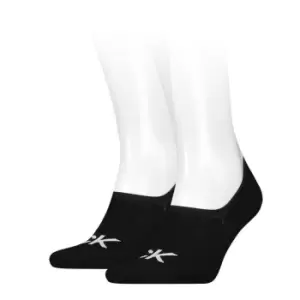 Image of Calvin Klein High Foot Socks 2 Pack Mens - Black