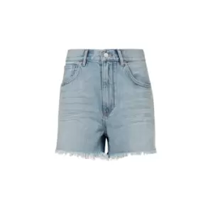 Image of AllSaints AllSaints Yazi Denim Shorts Womens - Blue