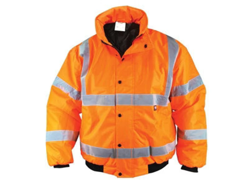 Image of Scan Uc804-O Hi-Vis Bomber Jacket Coat Orange - XXL (52In) Scahvbjxxlo