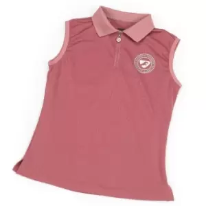 Image of Aubrion Girls Harrow Sleeveless Polo Shirt (9-10 Years) (Dusky Pink)