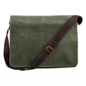 Image of Quadra Vintage Canvas Despatch Bag - 14 Litres (One Size) (Vintage Military Green)