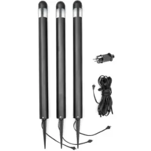 Image of Konstsmide Amalfi Outdoor Spike Light 12V Light, Black Paint, 3 Set 75cm, IP44