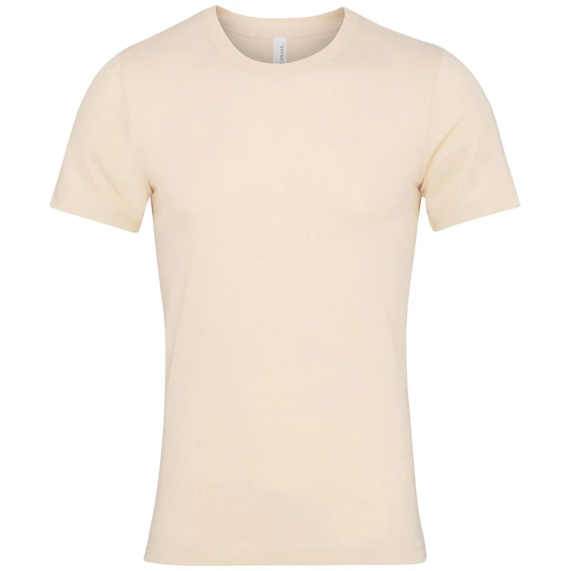 Image of Bella + Canvas Mens Jersey Crew Neck T-Shirt in Cream Size: XS Cream Male XS