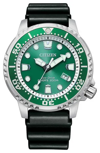 Image of Citizen BN0158-18X Mens Promaster Sea Eco-Drive Green Dial Watch