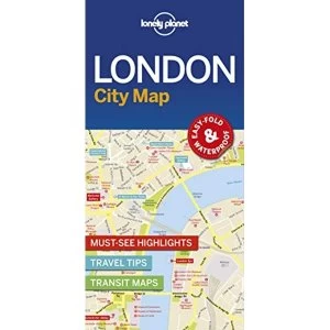 Image of Lonely Planet London City Map Sheet map, folded 2016