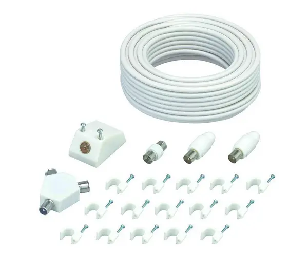 Image of Logik LAEK19 Aerial Cable & Adapters Extension Kit 15m