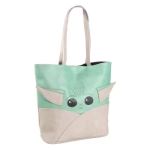 Image of Star Wars The Mandalorian Faux Leather Shopping Bag Grogu