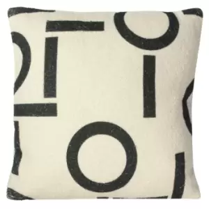 Image of Shearling Circa Printed Cushion Black