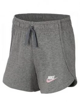 Image of Nike Girls Jersey Short - Grey Pink
