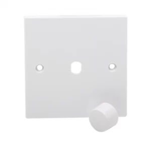 Image of KnightsBridge 1G White Electric Dimmer Plate Electric Wall Switch with Dimmer Knob
