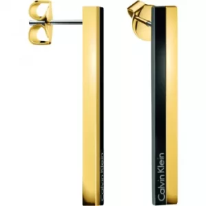 Image of Ladies Calvin Klein Two-tone steel/gold plate Gorg Bico Earrings