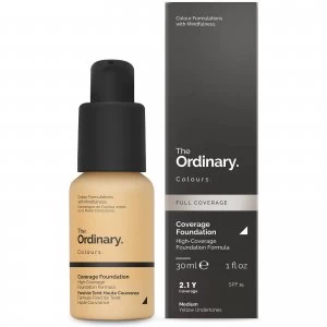 Image of The Ordinary Coverage Foundation with SPF 15 by The Ordinary Colours 30ml (Various Shades) - 2.1Y