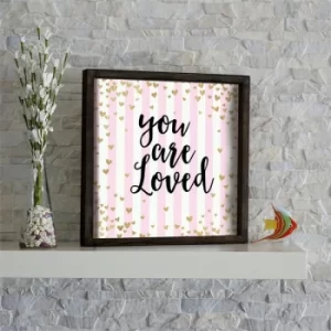 Image of KZM603 Brown White Pink Yellow Black Decorative Framed MDF Painting