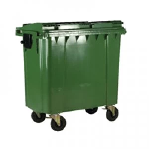Image of Slingsby Green Wheeled 1100 Litre Bin With Flat Lid 377395