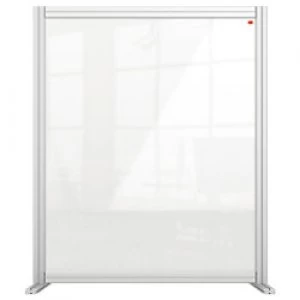Image of Nobo Premium Plus Protection Desk Sneeze Guard Plexiglass Acrylic Transparent 1000 x 800 x 400 mm