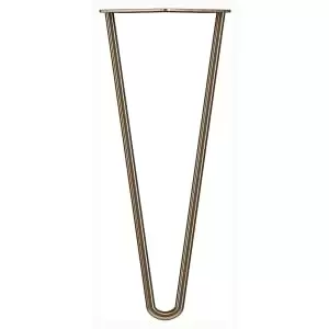Image of Rothley 350mm 2 Pin Hairpin Leg - Antique Brass - Set of 4