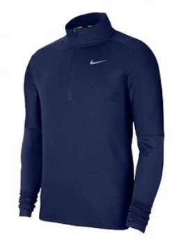 Image of Nike Running Element 1/2 Zip Top - Blue, Navy Size M Men