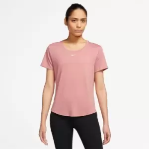 Image of Nike Dri-FIT One Womens Standard Fit Short-Sleeve Top - Red