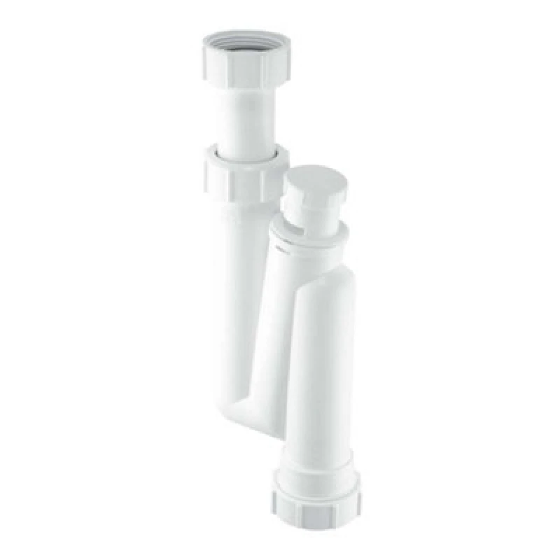 Image of McAlpine OBT1V Offset Anti-Syphon Basin Trap White