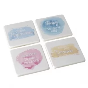 Image of Pastel Colour Sayings Coasters (One Random Supplied) by Heaven Sends