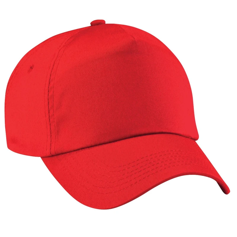 Image of Beechfield Beechfield Men Plain Original 5 Panel Baseball Cap in Light Red Light Red One Size Male 5055747802214