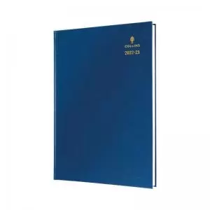 Image of Collins Academic Diary Day Per Page A5 Blue 2022-2023 52MBLU CD52MBU22