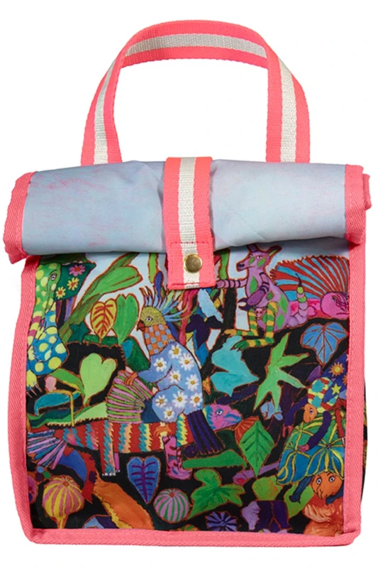 Image of Arthouse Unlimited Insulated Lunch Bag - Tropical Rainbow, Multi 5.02021E+12