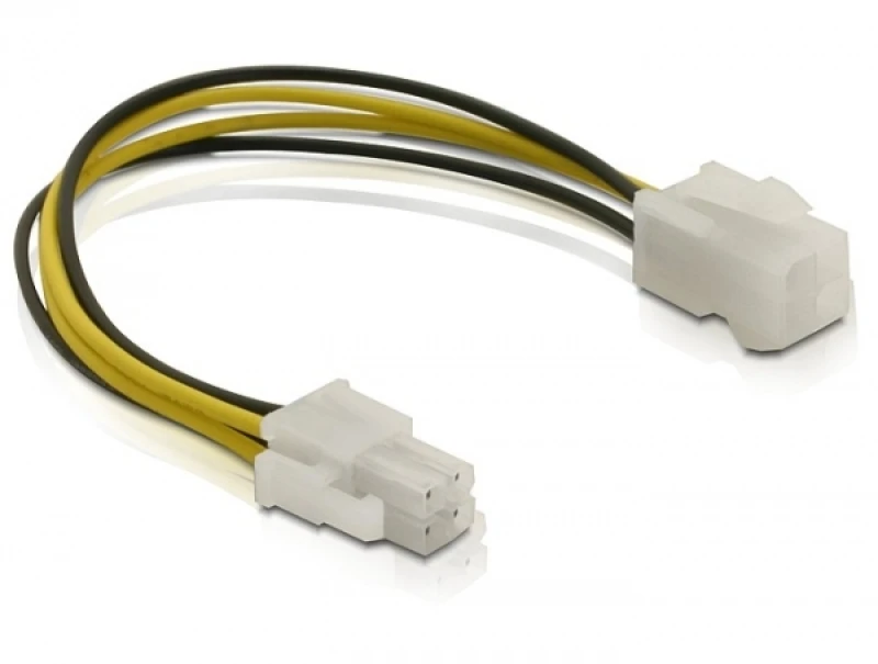 Image of DeLOCK Power cable P4 male/female 0.15 m