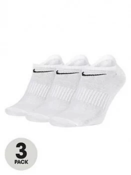 Image of Nike Everyday 3pk Socks - White, Size S, Women
