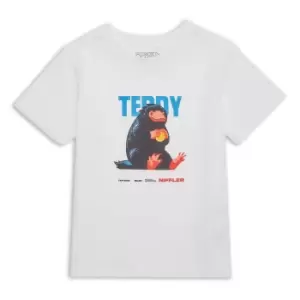 Image of Fantastic Beasts Teddy Kids T-Shirt - White - 7-8 Years