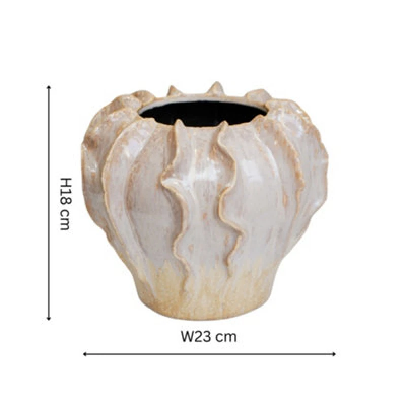 Image of Ivyline Scarlet Coral Reef Pink Planter H18Cm D23Cm