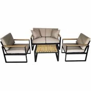 Image of Charles Bentley Extrusion Aluminium Lounge Set Grey