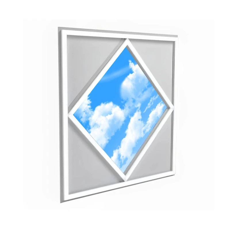 Image of ENER-J 60x60cm Diamond Sky & Cloud Ceiling LED Panel Light 70W in White Size: 60x60cm White Unisex 60x60 cm