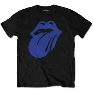Image of The Rolling Stones - Blue & Lonesome 1972 Logo Unisex XX-Large T-Shirt - Black