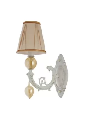 Image of ORFEO 2 Light Wall Lamp with Shade White 14x40x27cm