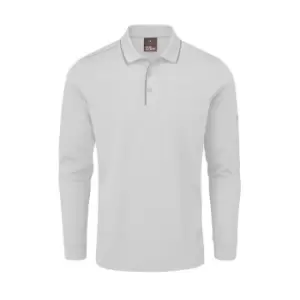 Image of Oscar Jacobson Long Sleeve Polo Shirt - White