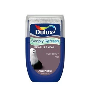 Image of Dulux Simply Refresh Feature Wall Acai Berry Matt Emulsion Paint 30ml